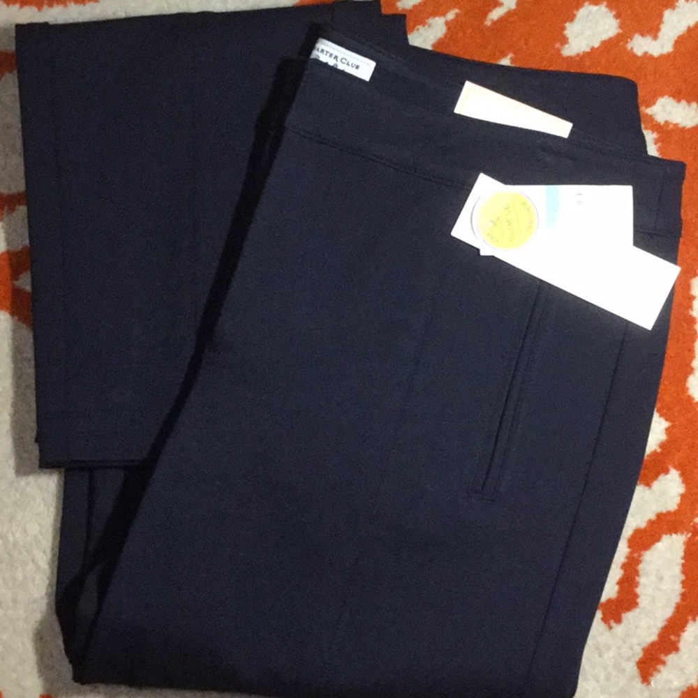 Charter Club Navy Classic Fit pants SZ 8